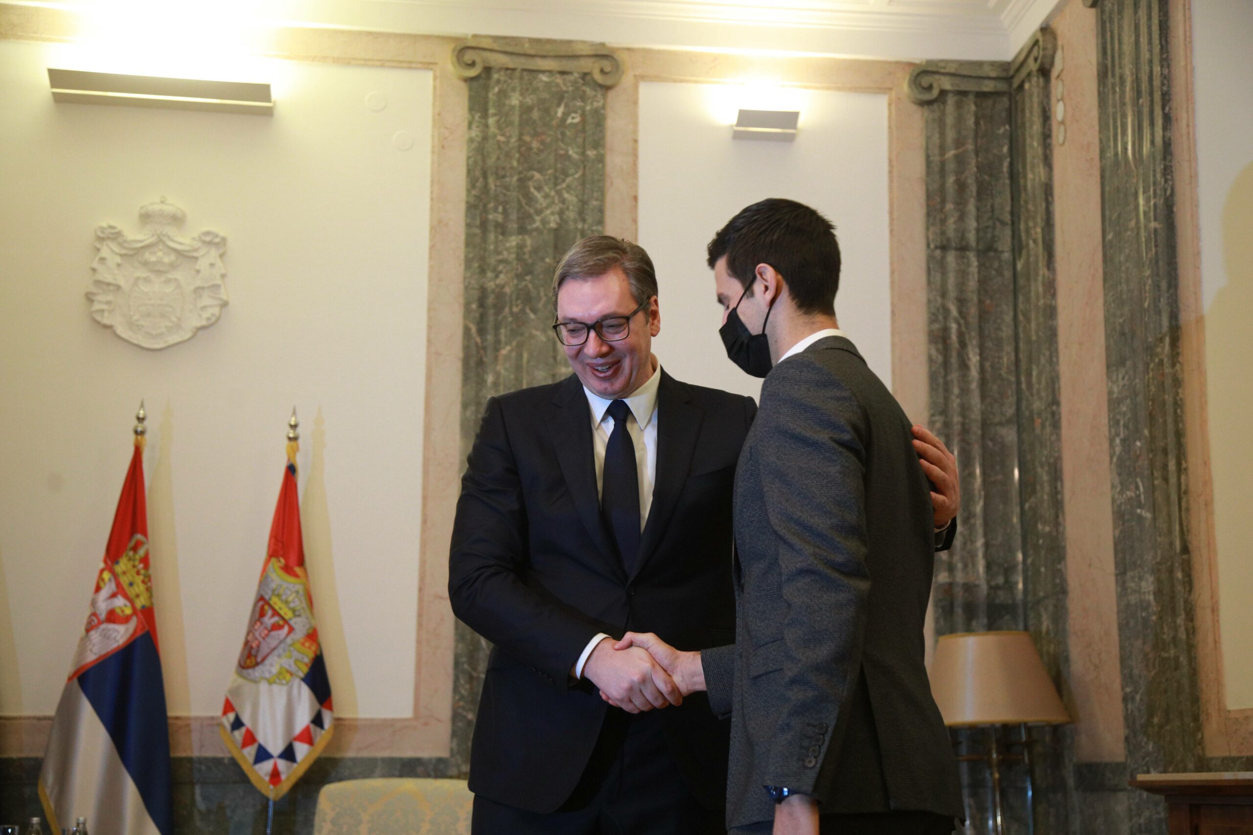 Novak Đoković i Aleksandar Vučić u Predsedništvu Srbije Foto: Beta, Miloš Miškov