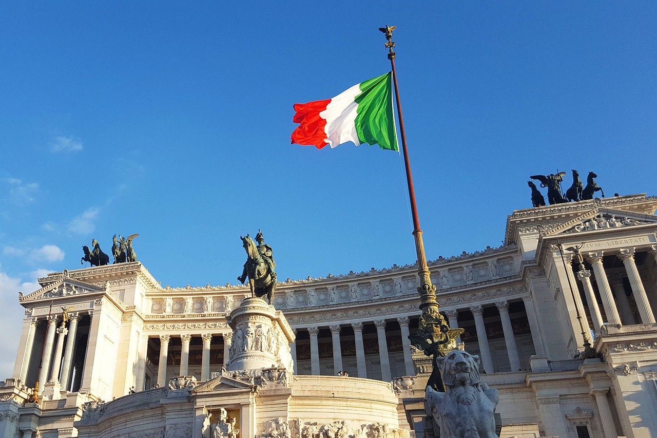 Italija, zastava, Pixabay