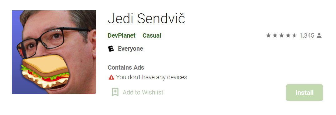 Igrica Jedi Sendvič