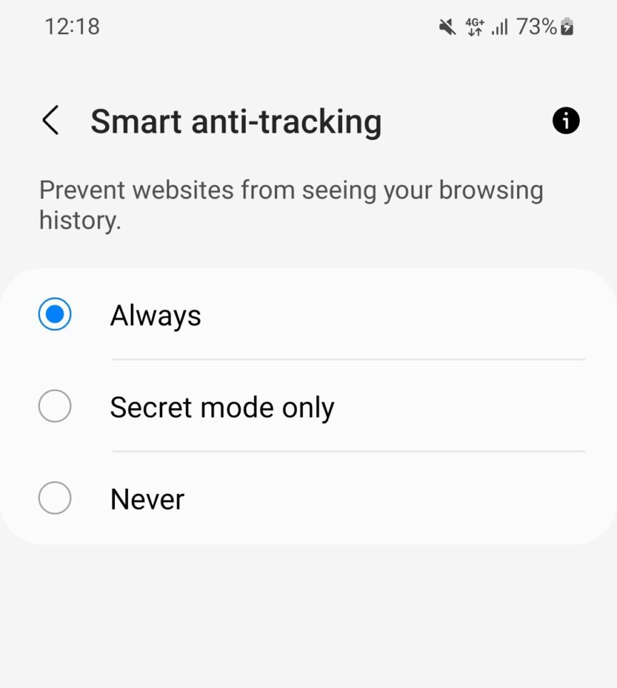 Smart Anti-tracking