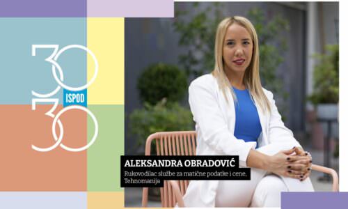 Aleksandra Obradović, Rukovodilac službe za matične podatke i cene, Tehnomanija