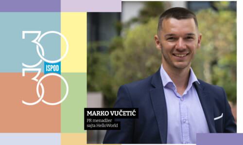 Marko Vučetić, PR menadžer, sajta HelloWorld