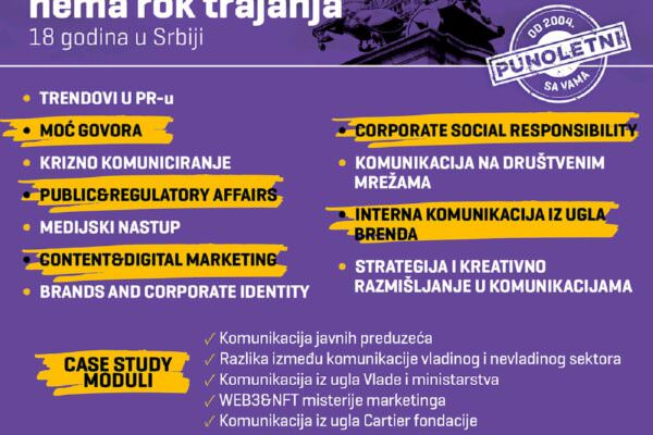 Agenda, PR u vreme neizvesnosti