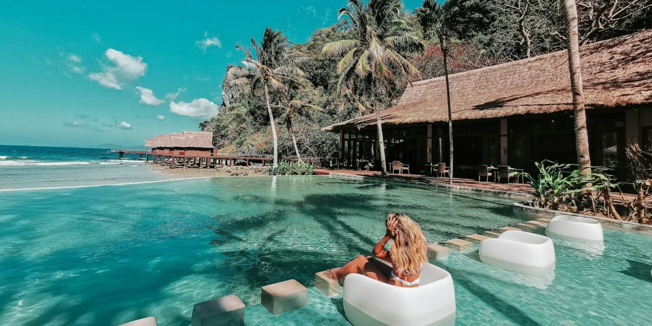 Plaža, more, meksiko, bazen