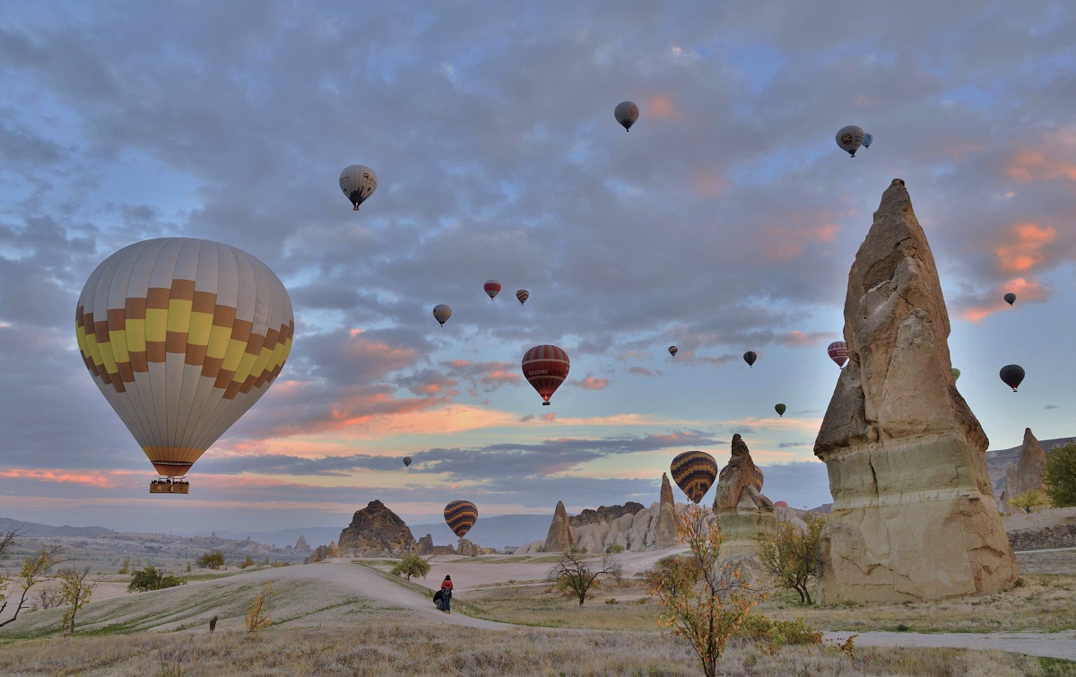 Kapadokija, turska, balon