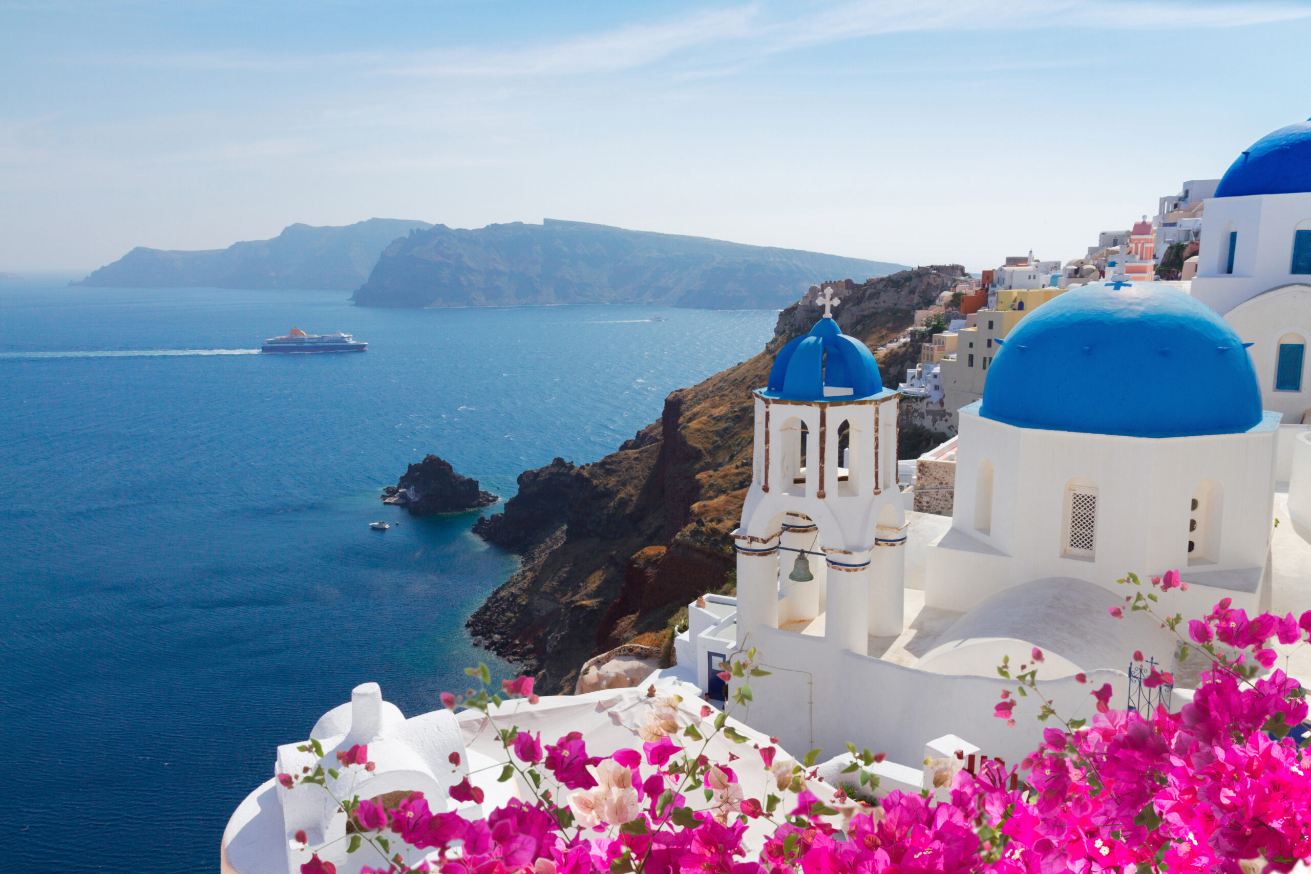 santorini, grčka, odmor, more