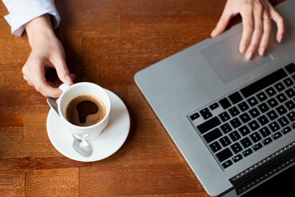 kafa, posao, biznis, laptop