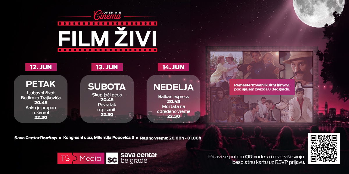 Besplatne projekcije na otvorenom na krovu Sava Centra od 12. do 14. juna