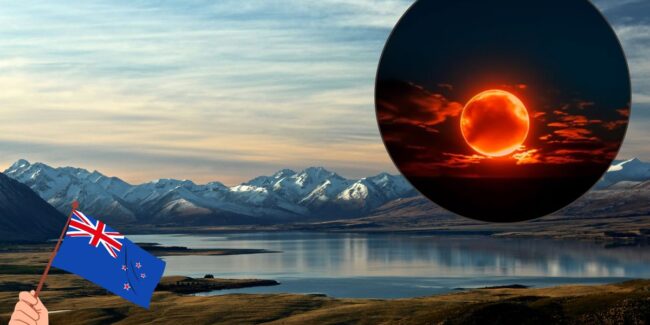 pomračenje sunca, novi zeland