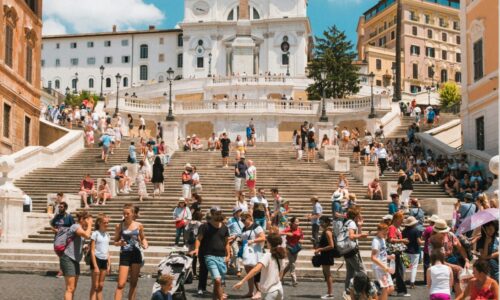 turisti, turizam, italija, rim