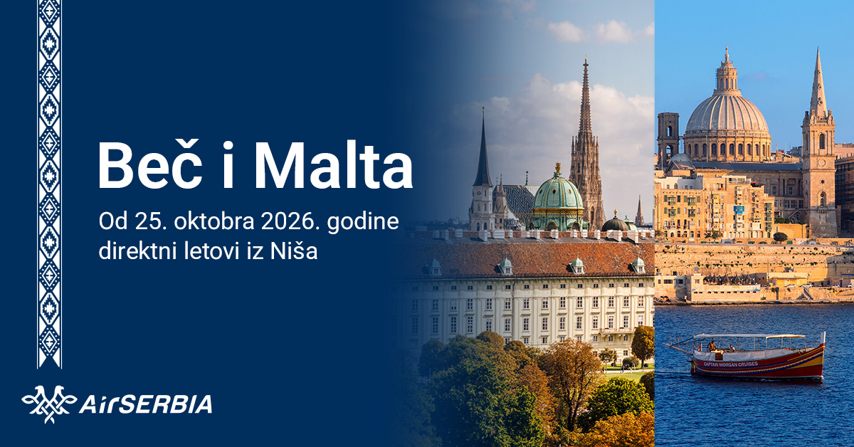 Od jeseni iz Niša direktno na dve nove evropske adrese