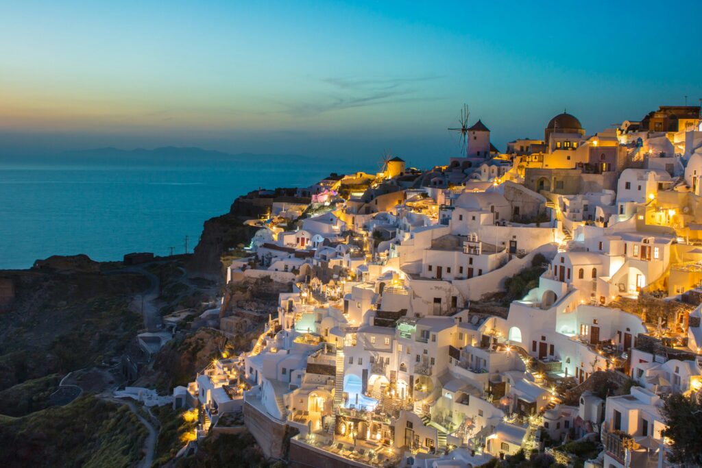 santorini, grčka, odmor, more