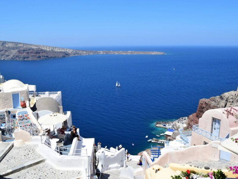 santorini, grčka, odmor, more