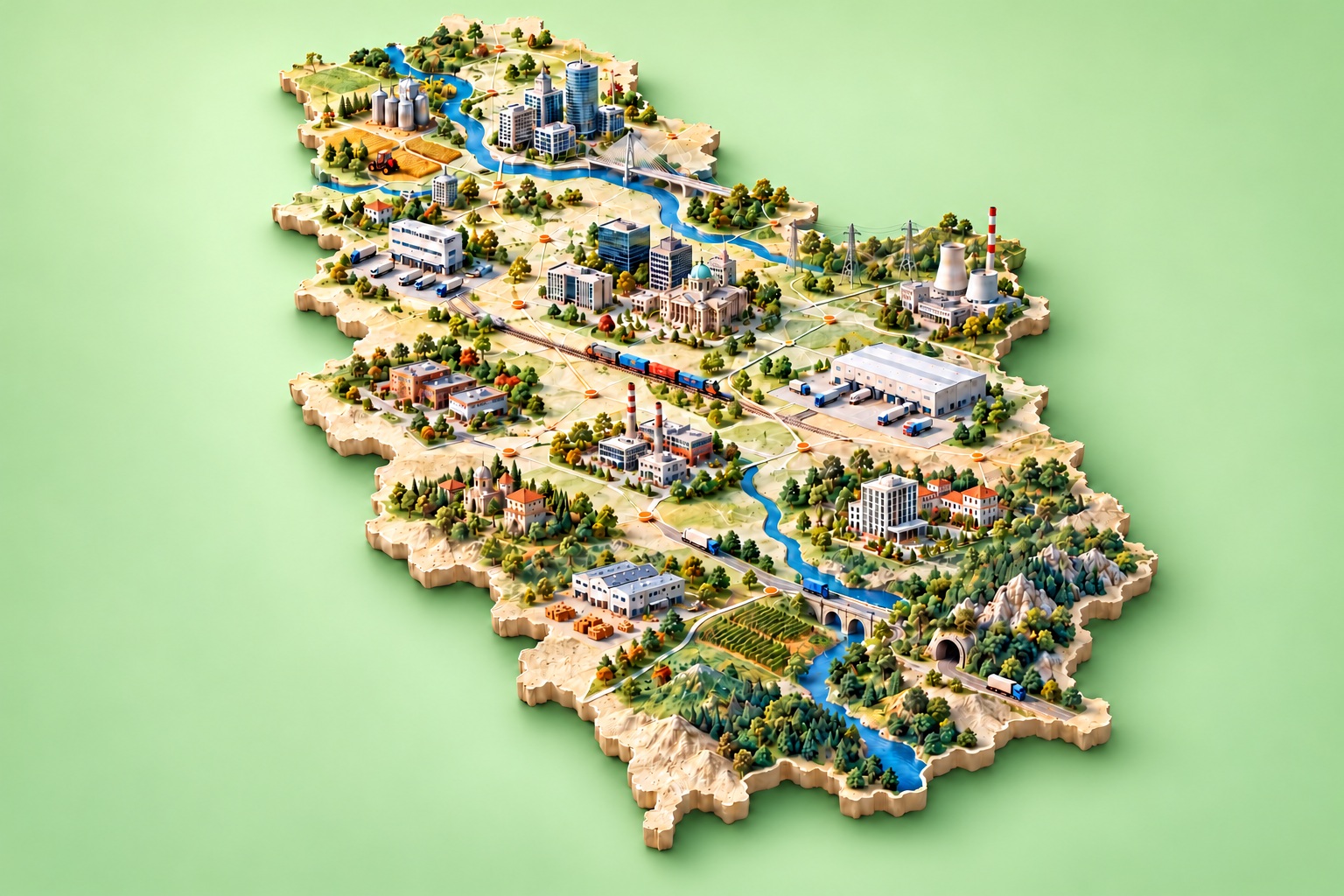 Privredna mapa Srbije